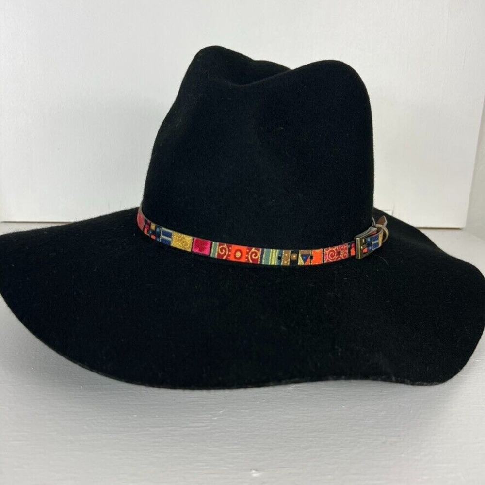 Adora Hat Felted Wool Womens Black Outdoor Hat One Size Boho